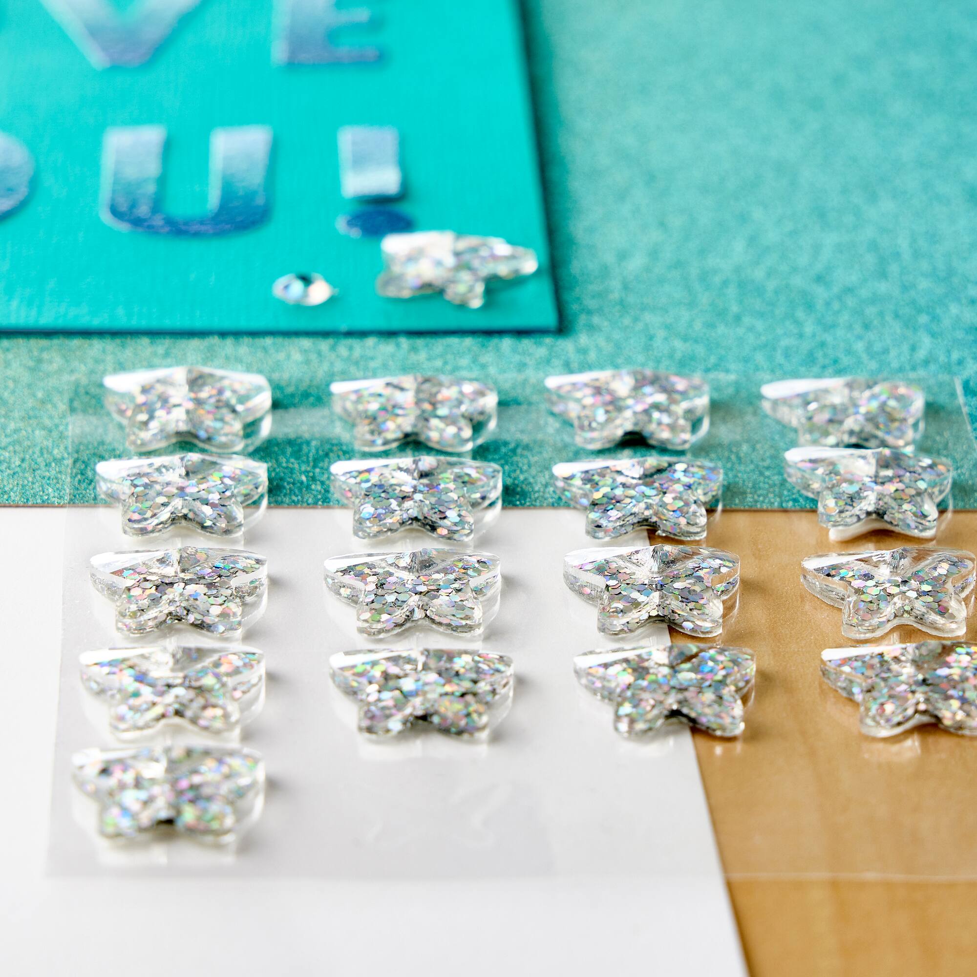 Iridescent Clear Butterfly Bling Stickers By Recollections™